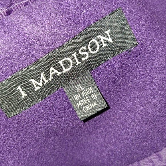 1 Madison Purple Peacoat Coat W/ Detachable Hood / XL - Picture 8 of 10